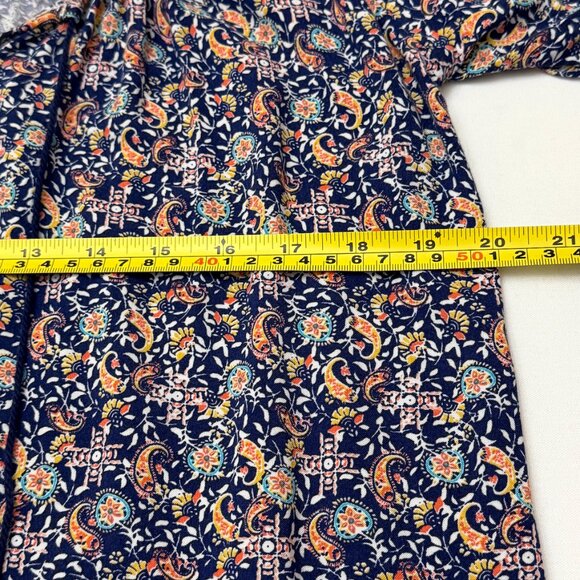 GUC Belle de Jour Women's Blue Printed Sundress w/ Tie Details In Front Size L - Picture 5 of 6